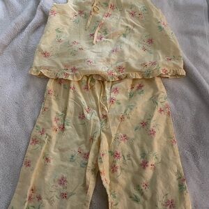 Cherokee Yellow Floral Kids Pajama Set